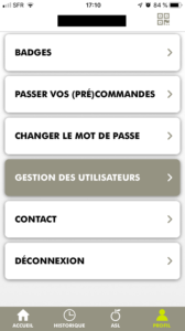 Page profile badges commande Bon de livraison